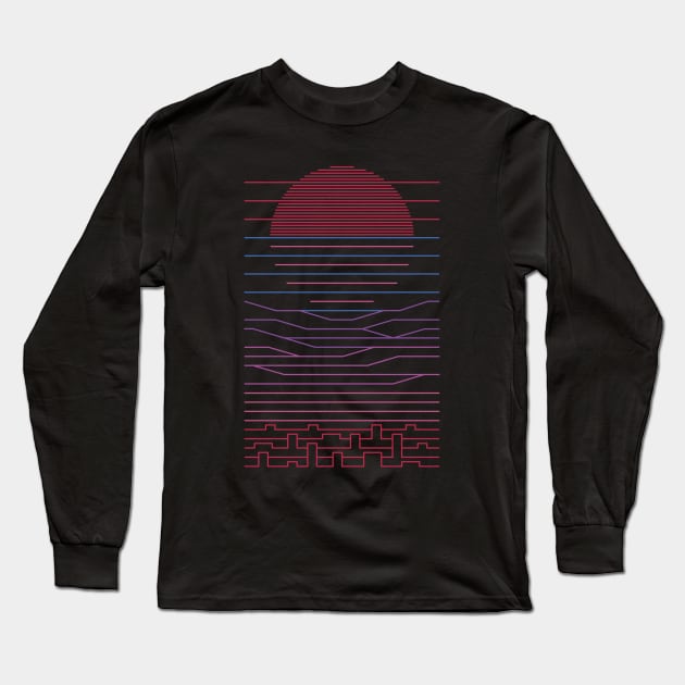 Leave The City For The Sea Long Sleeve T-Shirt by Thepapercrane